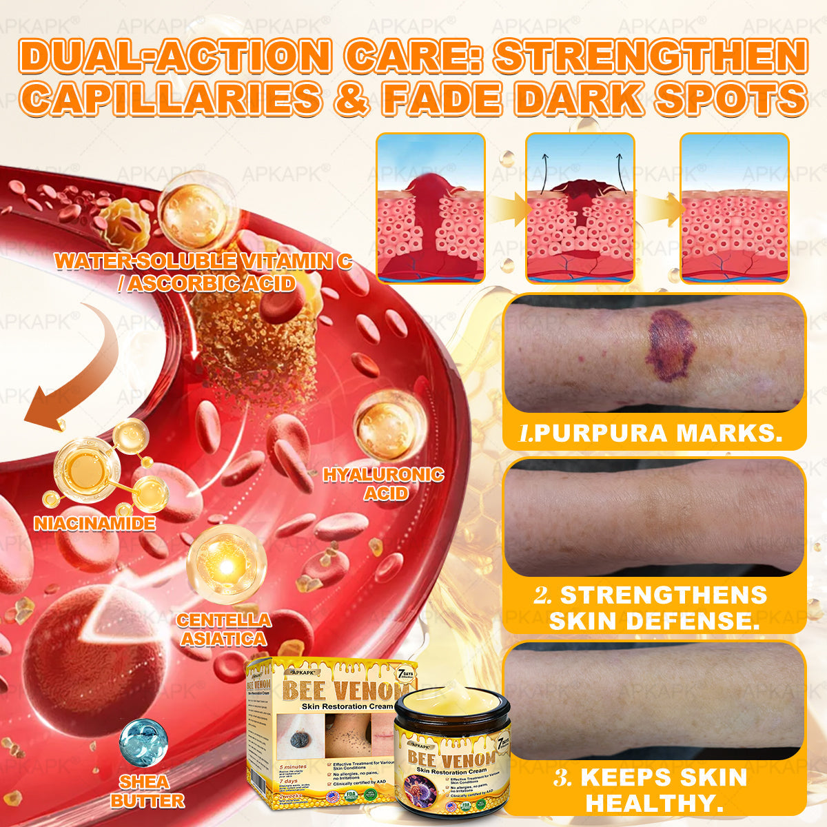 Made and Shipped from USA ✨✨𝖠𝖯𝖪𝖠𝖯𝖪® 𝖡𝖾𝖾 𝗏𝖾𝗇𝗈𝗆 𝖲𝗄𝗂𝗇 𝖱𝖾𝗌𝗍𝗈𝗋𝖺𝗍𝗂𝗈𝗇 𝖢𝗋𝖾𝖺𝗆