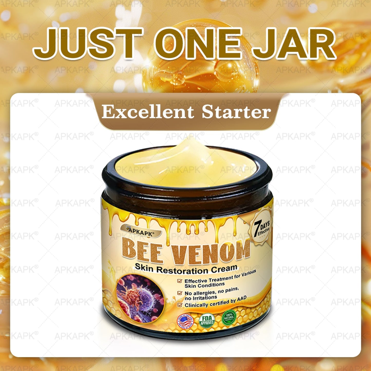 Made and Shipped from USA ✨✨𝖠𝖯𝖪𝖠𝖯𝖪® 𝖡𝖾𝖾 𝗏𝖾𝗇𝗈𝗆 𝖲𝗄𝗂𝗇 𝖱𝖾𝗌𝗍𝗈𝗋𝖺𝗍𝗂𝗈𝗇 𝖢𝗋𝖾𝖺𝗆