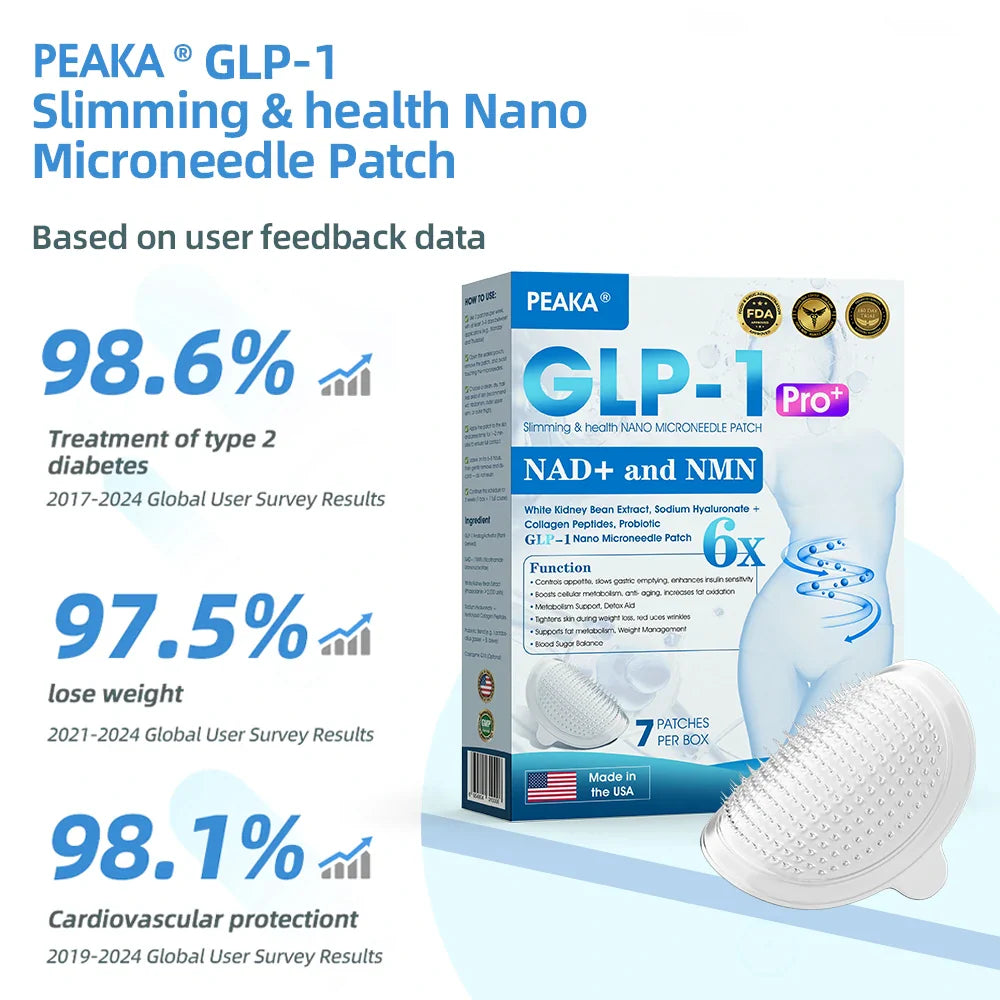【Last Day Promotion 80% OFF🥇】PEAKA® & NAD+ Slimming & health NANO MICRONEEDLE PATCH🇺🇸(Zero Pain. 24/7 Release | Lose 20lbs FAST | 90% Sugar Drop | )👨‍⚕️